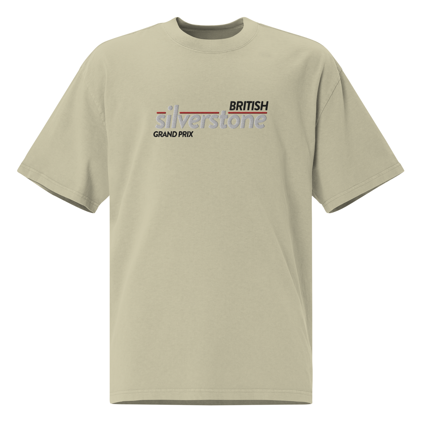 Oversized Faded White Silverstone GP Shirt