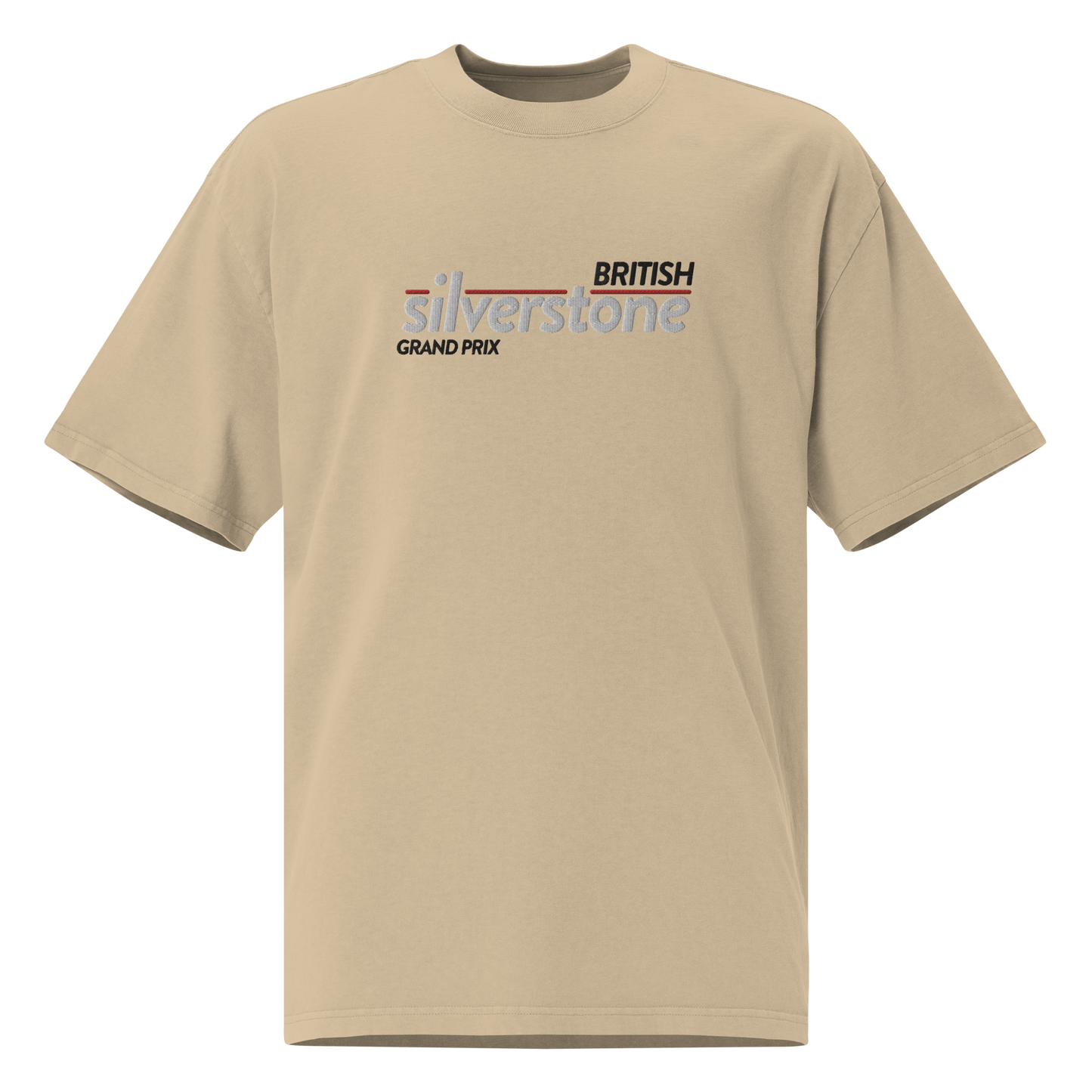 Oversized Faded White Silverstone GP Shirt